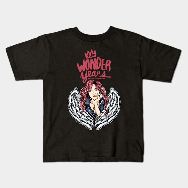 The Wonder Years Came Out Swinging Kids T-Shirt by NEW ANGGARA